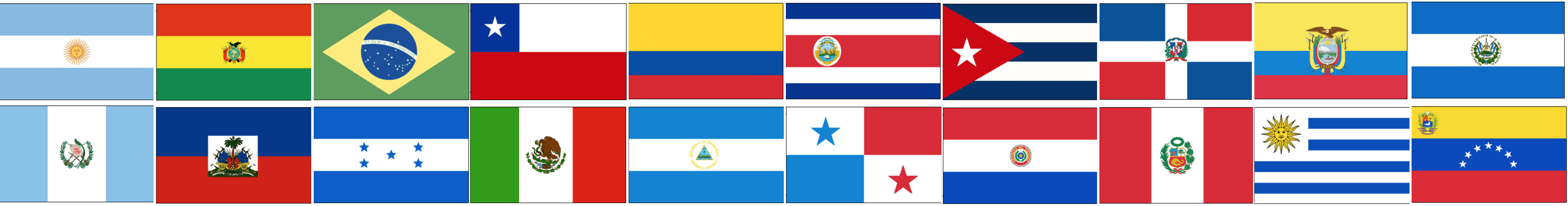 Latin American Flags - Banyan Aircraft Broker Latin America Map World ...